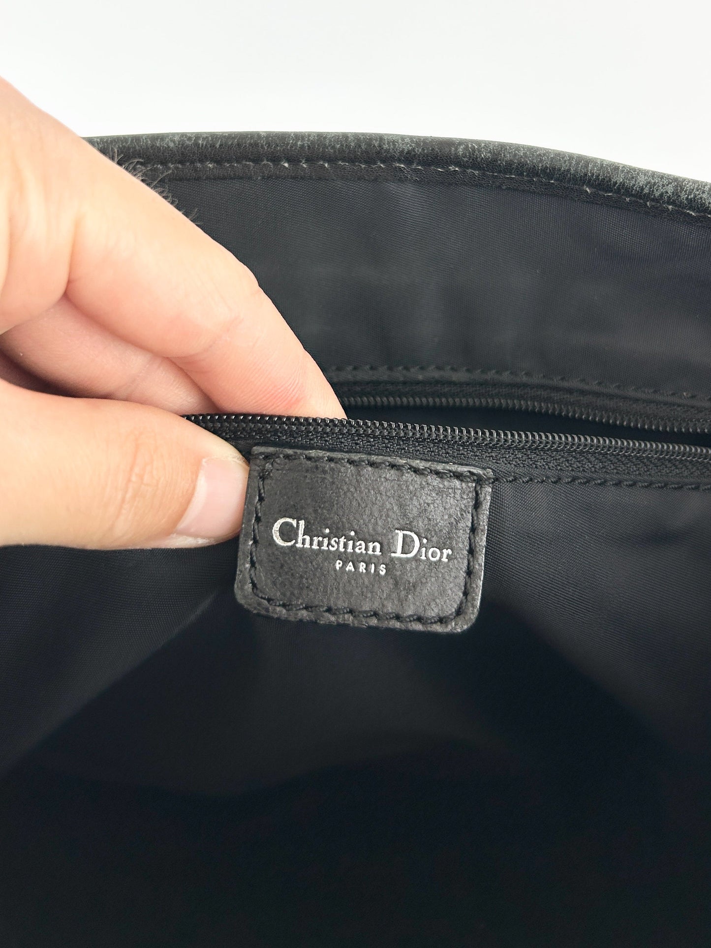 Vintage Christian Dior Monogram Black Tote Bag (2003) | O/S, Black