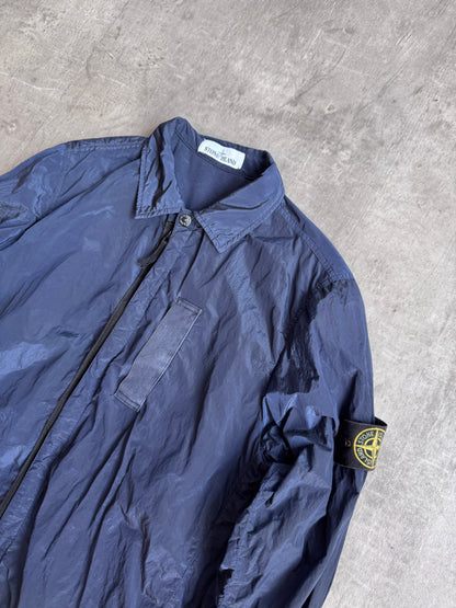 A/W 2017 Stone Island Navy Nylon Zip Up Shirt