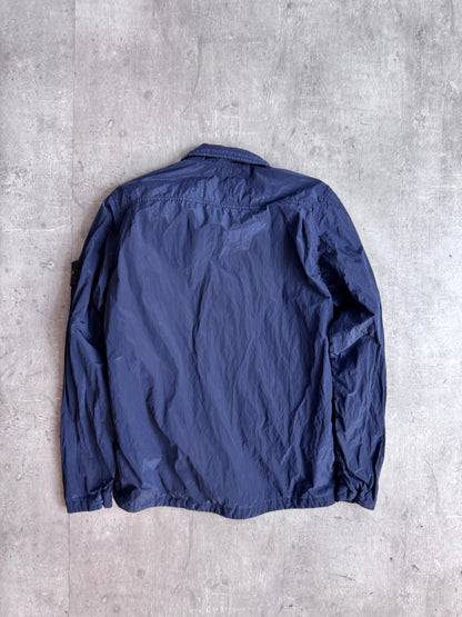 A/W 2017 Stone Island Navy Nylon Zip Up Shirt