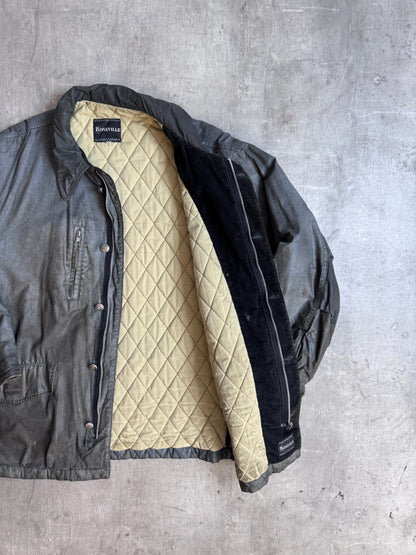 Boneville Wax Coated Distressed Quilted Jacket