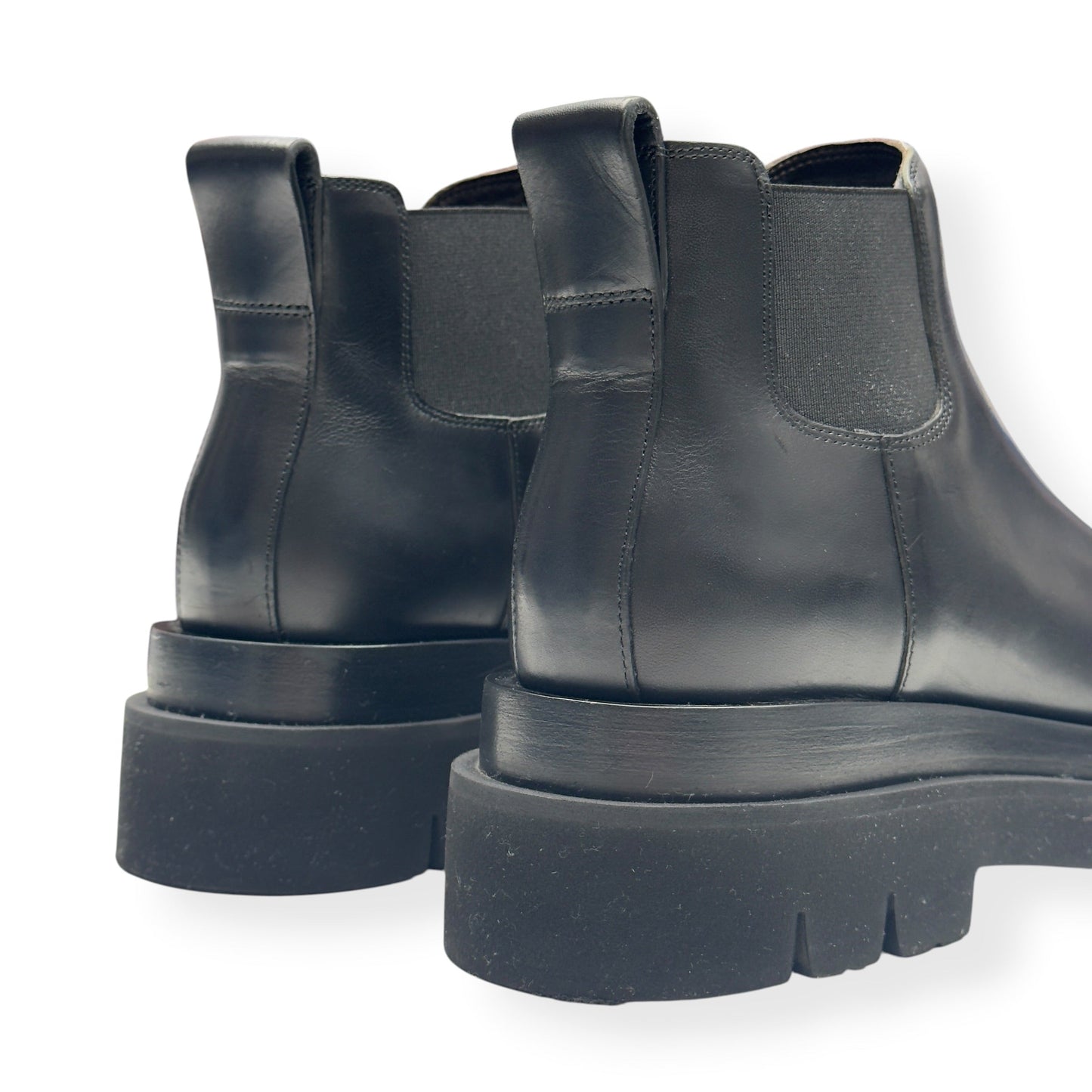BOTTEGA VENETA LUG LEATHER CHELSEA BOOTS BLACK 37.5 / UK4.5 | UK 4.5, Black