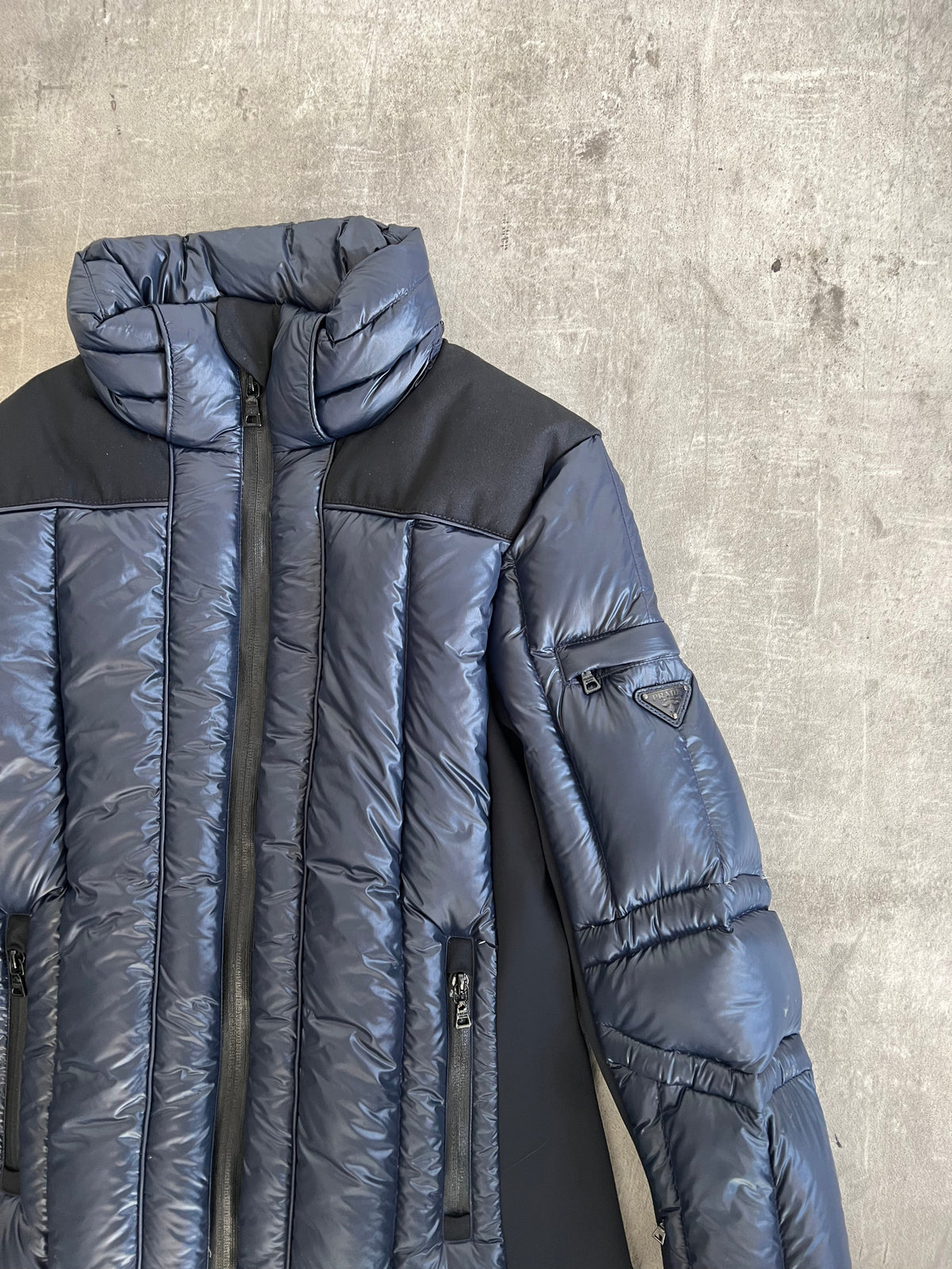 A/W 2011 Prada Emblem Technical Puffer Jacket | Medium, Multicoloured