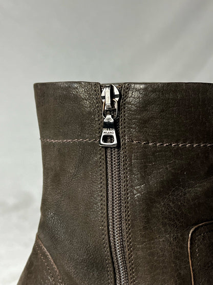 PRADA WESTERN KITTEN HEEL | Default Title, Brown