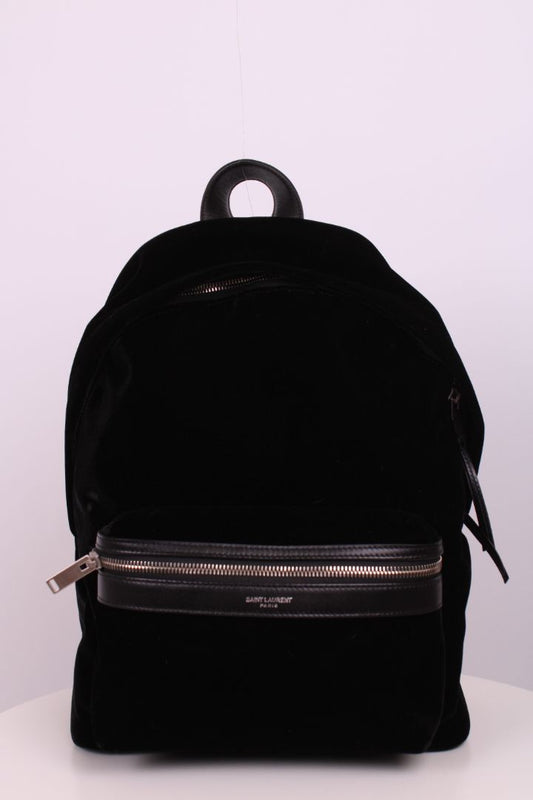 Saint Laurent Velvet City Backpack Black | O/S, Black