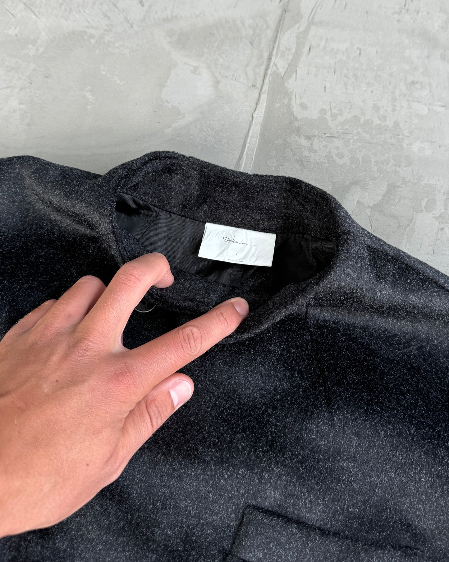 Asymmetric Button-Up Structured Jacket - S/M | Small, Black