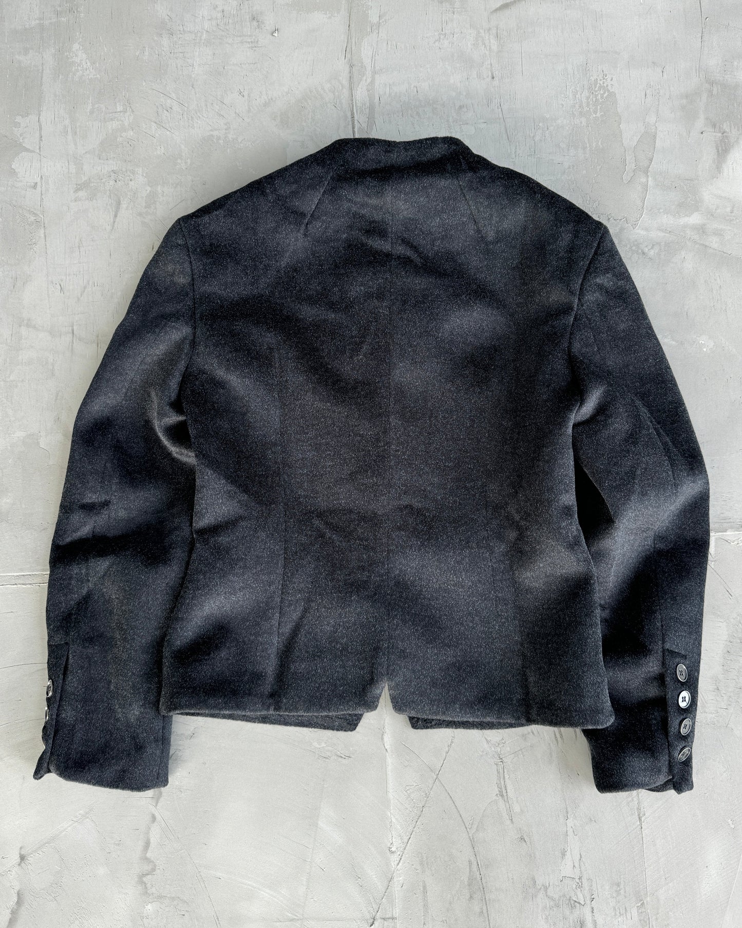 Asymmetric Button-Up Structured Jacket - S/M | Small, Black