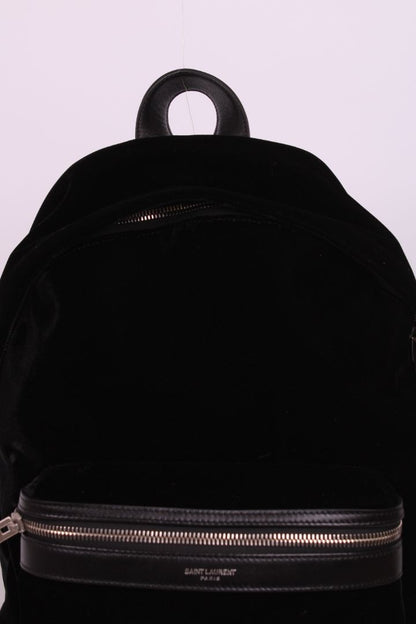 Saint Laurent Velvet City Backpack Black | O/S, Black