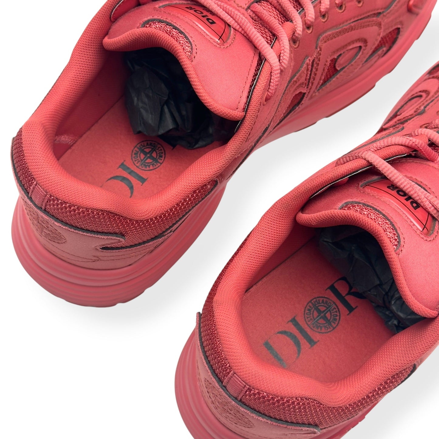 DIOR X STONE ISLAND B30 SNEAKER RED 45 / UK11 | UK 11, Red