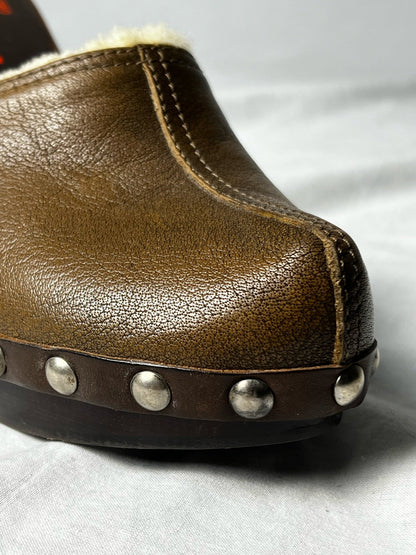 MIU MIU WOODEN CLOG | Default Title, Brown