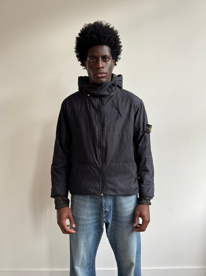 A/W 2001 Stone Island Paul Harvey Opaque Nylon Tela Jacket | Large, Black