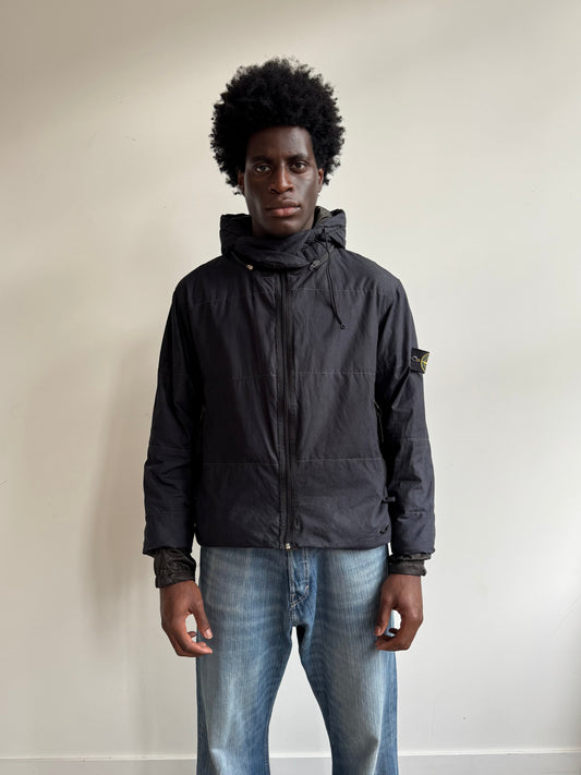 A/W 2001 Stone Island Paul Harvey Opaque Nylon Tela Jacket | Large, Black