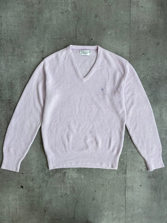 Christian Dior Light Pink V-Neck Knitted Sweater