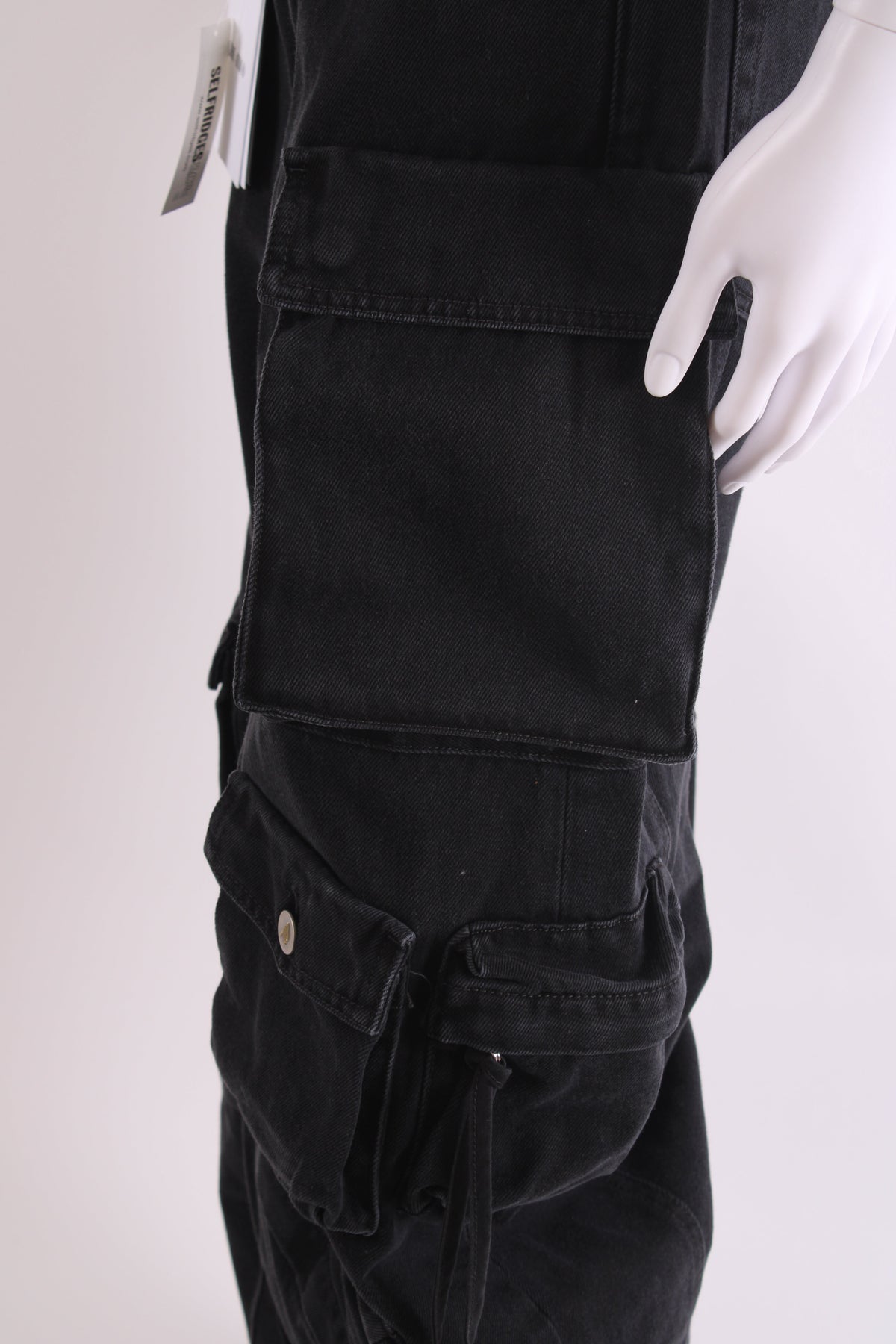 The Attico Cargo Pocket Fern Jeans Black 26W | W26, Black