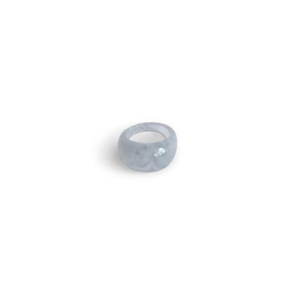 Marbeled Grey Resin Ring