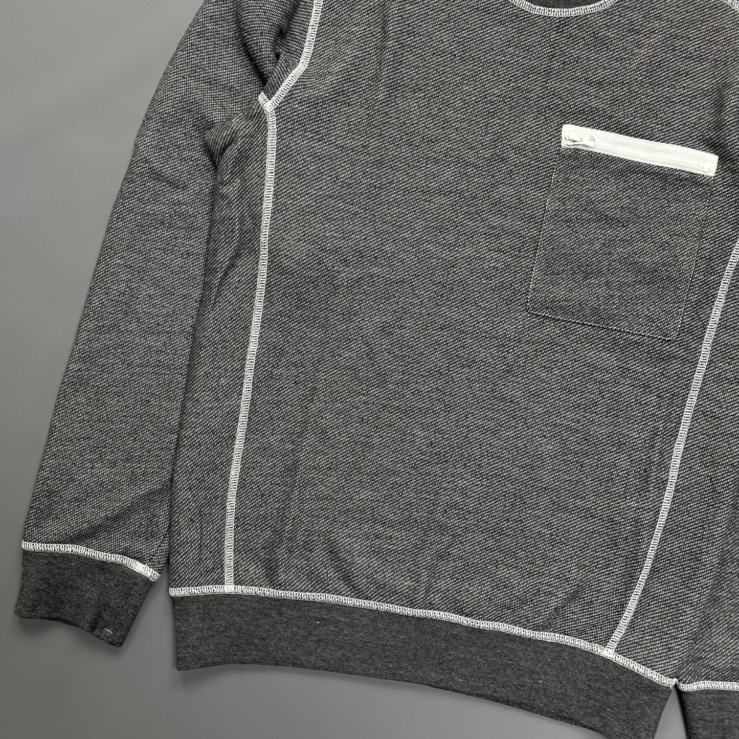 Stone Island Grey Contrast Stitching Jumper | Small, Grey