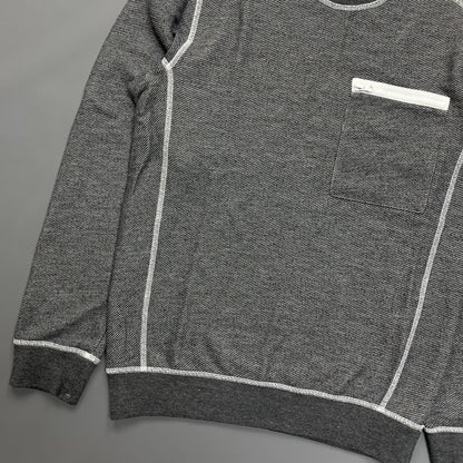 Stone Island Grey Contrast Stitching Jumper | Small, Grey
