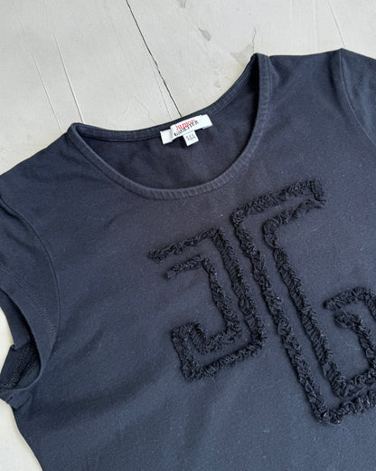 JUNIOR GAULTIER LOGO BABY TEE TOP - S | Small, Black