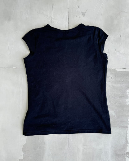 JUNIOR GAULTIER LOGO BABY TEE TOP - S | Small, Black