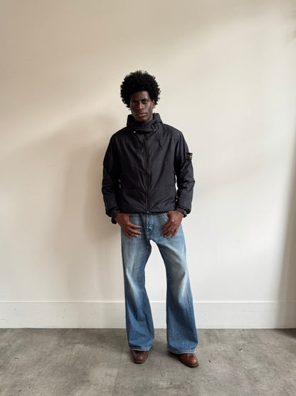 A/W 2001 Stone Island Paul Harvey Opaque Nylon Tela Jacket | Large, Black