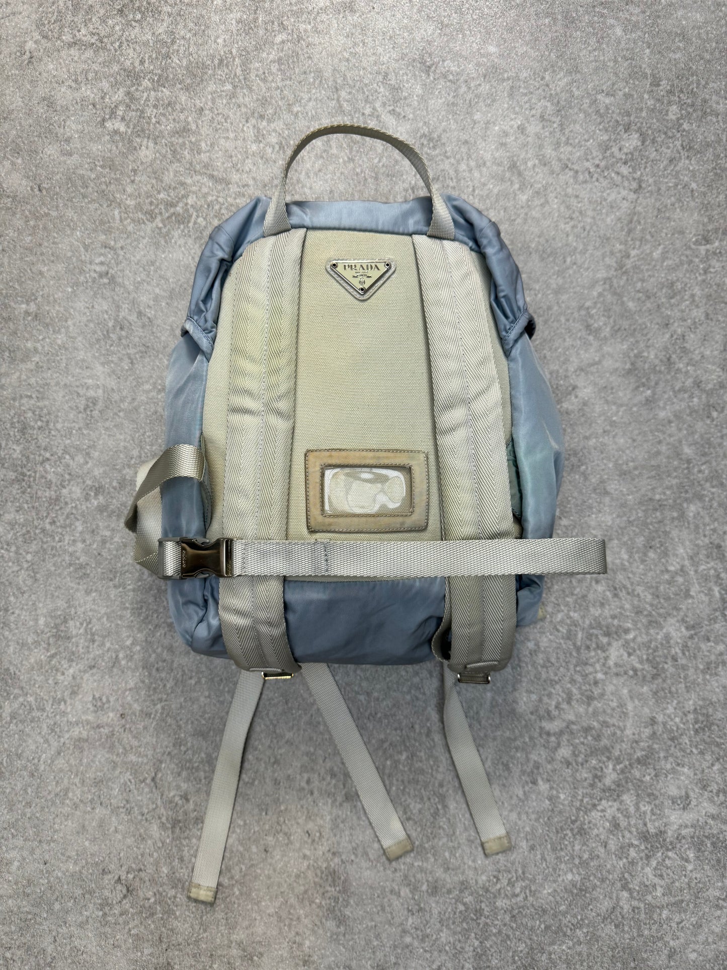 Prada Baby Blue Nylon Backpack