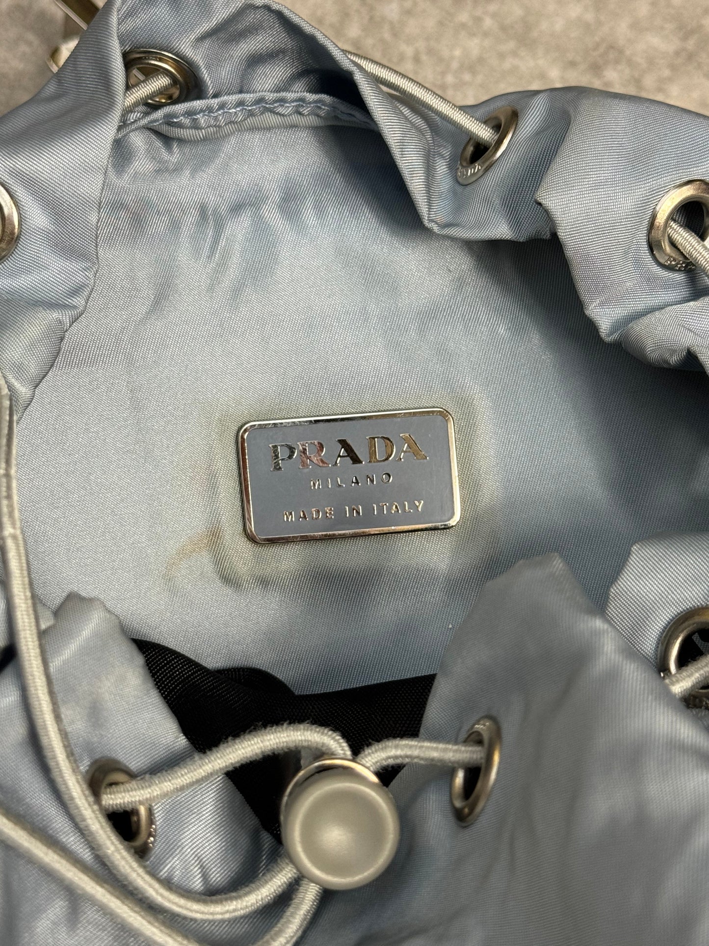 Prada Baby Blue Nylon Backpack