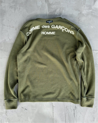 Comme Des Garçons Homme AW07 Logo Waffle Sweater - L