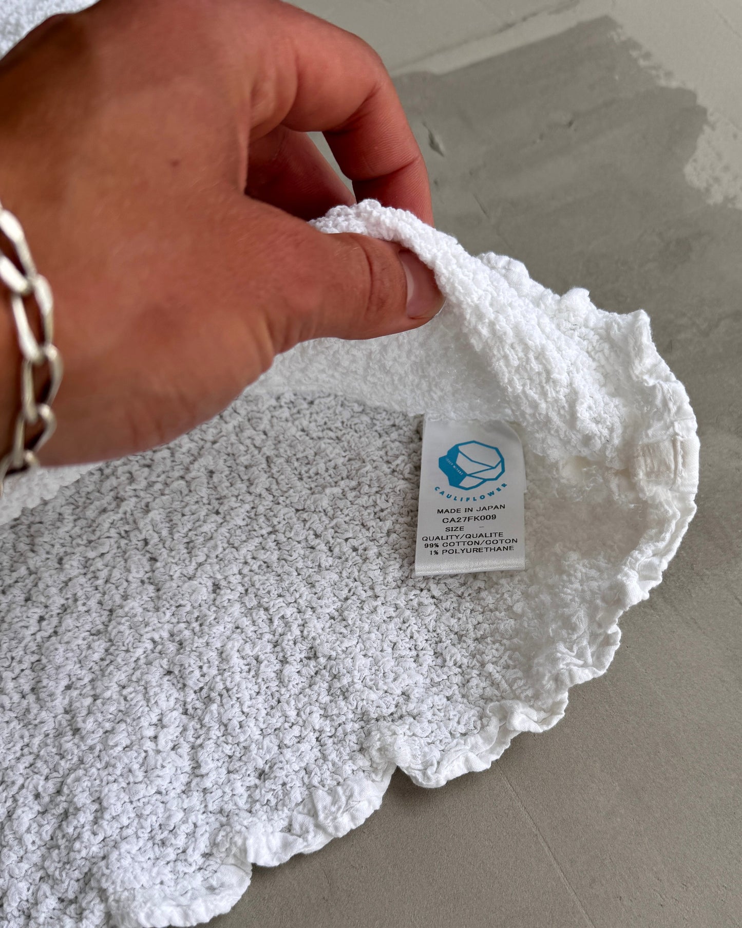 ISSEY MIYAKE SS17 'CAULIFLOWER' WHITE TOP