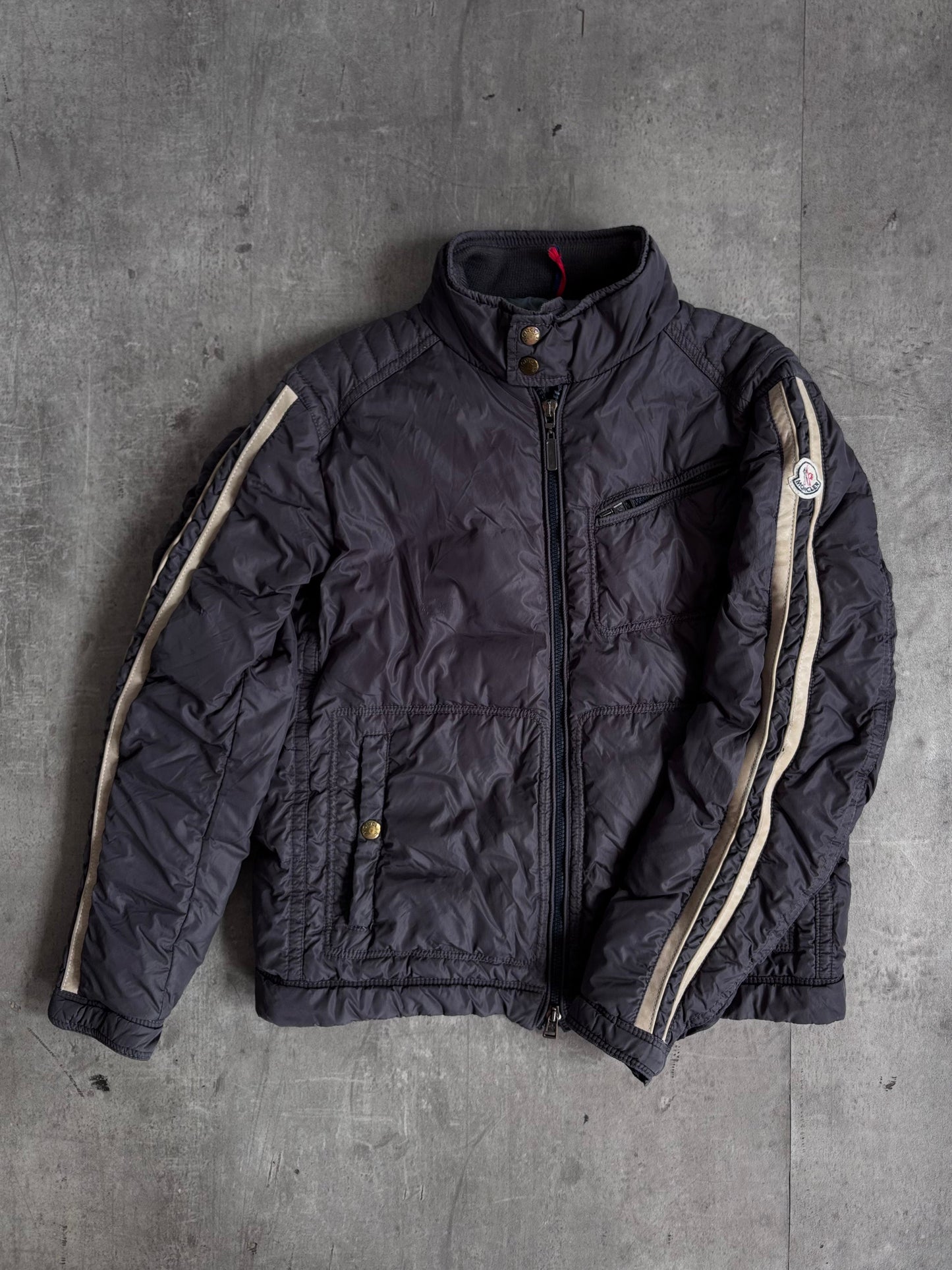 Moncler Dark Grey Funnel Neck Puffer