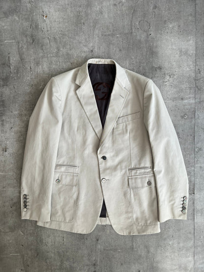 1998 Gucci Tom Ford Beige Cotton Blazer | Medium, Multicoloured