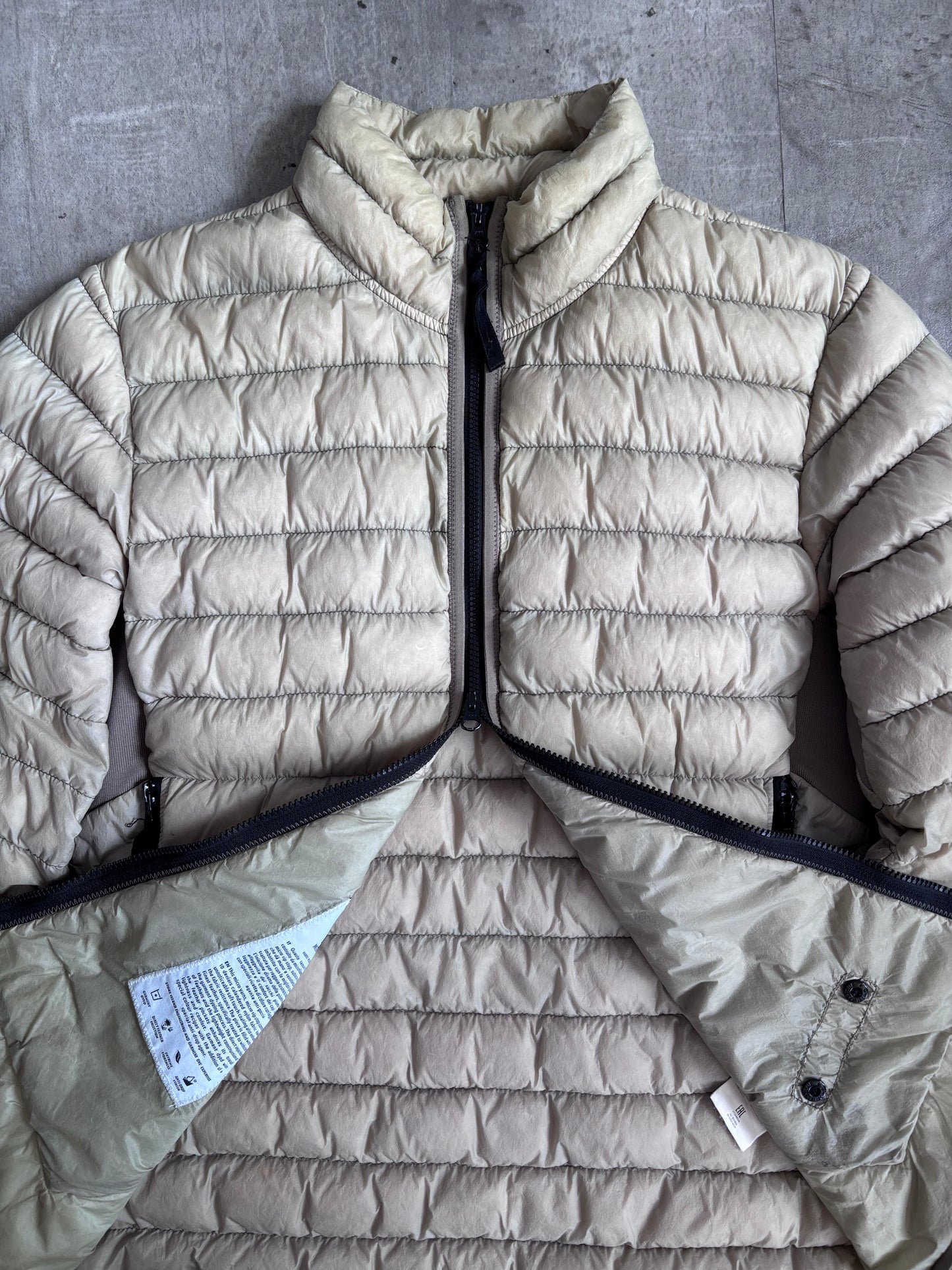 Stone Island A/W 2017 Dyed Micro Yarn Down Beige Jacket