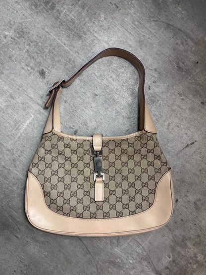 Gucci Cream Monogram Jackie Bag