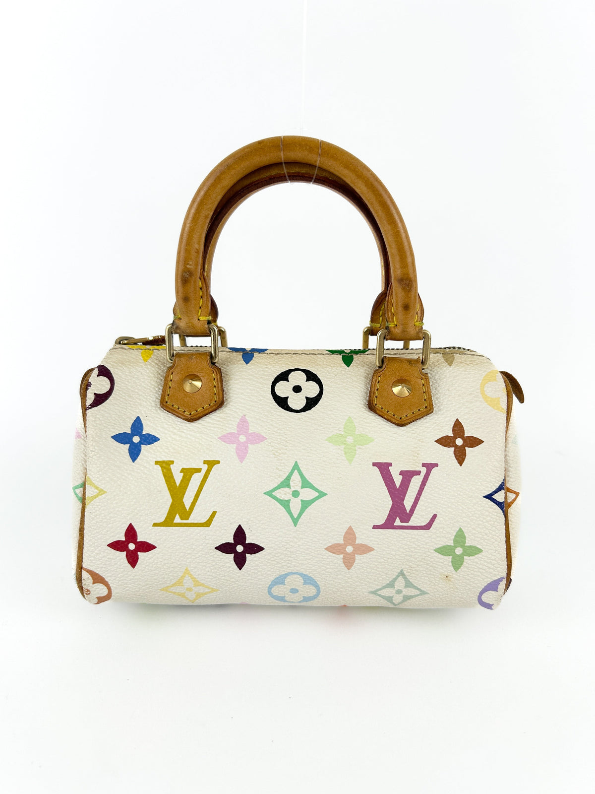 Vintage Louis Vuitton x Takashi Murakami Multicolour Nano Speedy Handbag with Extension Strap | O/S, Multicoloured