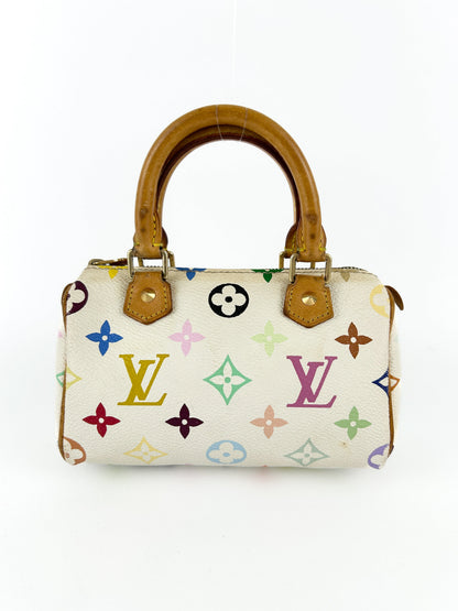 Vintage Louis Vuitton x Takashi Murakami Multicolour Nano Speedy Handbag with Extension Strap | O/S, Multicoloured