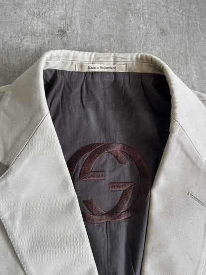 1998 Gucci Tom Ford Beige Cotton Blazer | Medium, Multicoloured