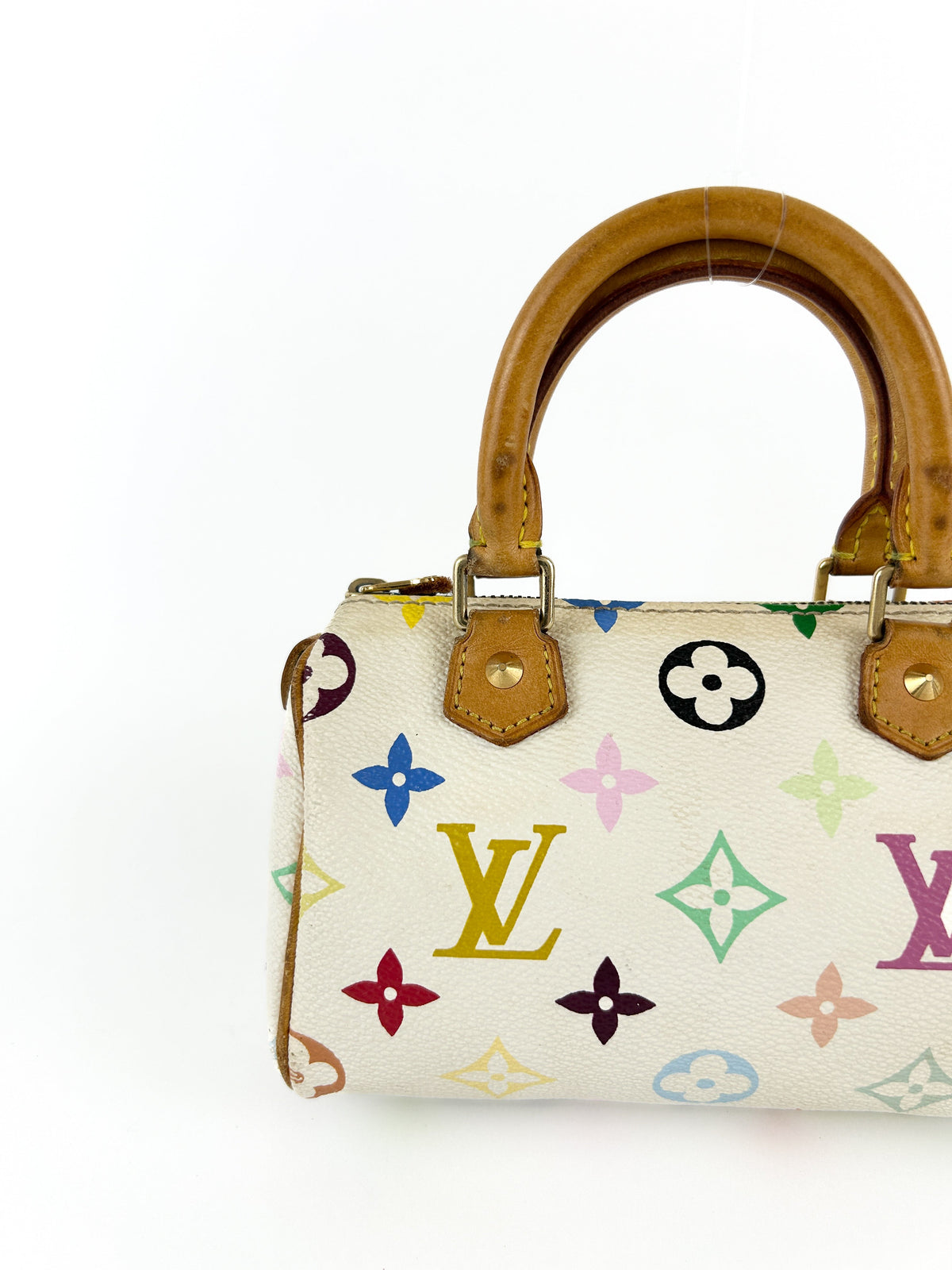 Vintage Louis Vuitton x Takashi Murakami Multicolour Nano Speedy Handbag with Extension Strap | O/S, Multicoloured