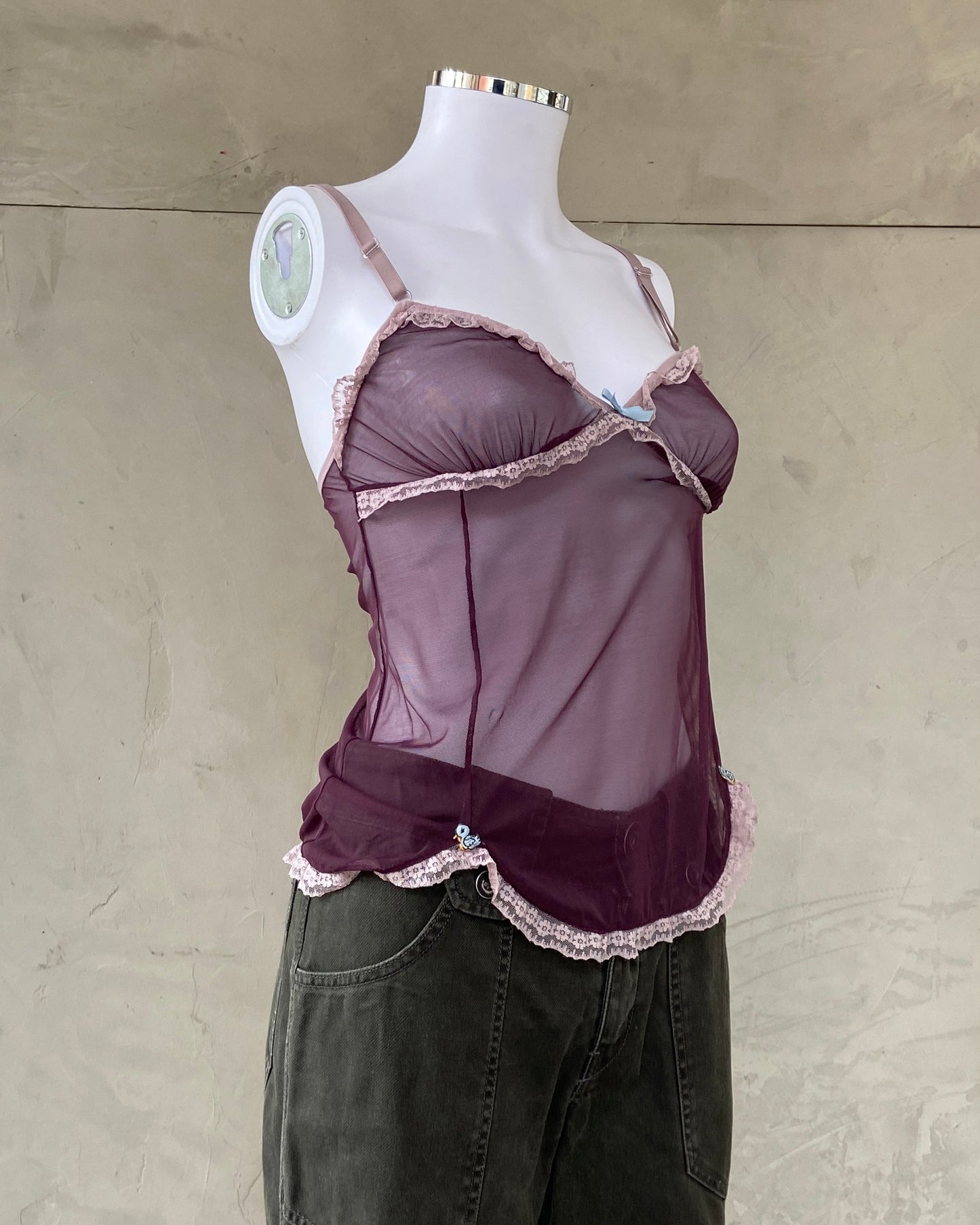 DOLCE & GABBANA D&G LINGERIE LACE VEST TOP - S/M