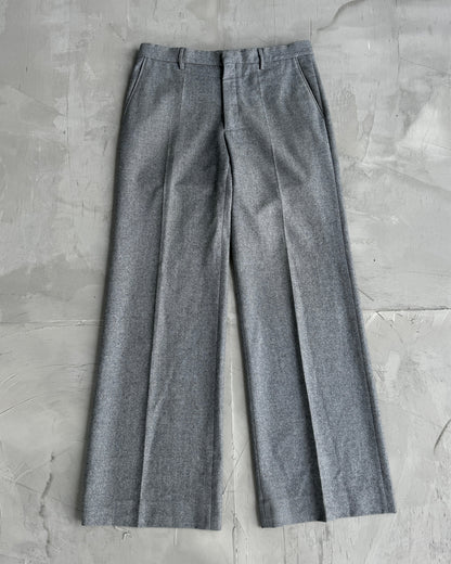Miu Miu Wide Leg Grey Wool Suit Trousers - W30"