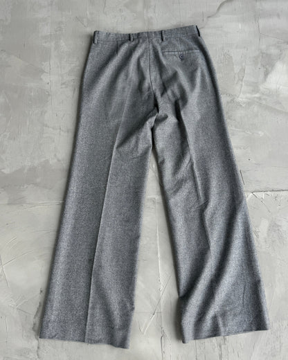 Miu Miu Wide Leg Grey Wool Suit Trousers - W30"