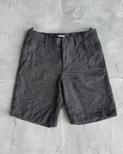 Miu Miu AW06 Plaid Check Wool Shorts - W29"