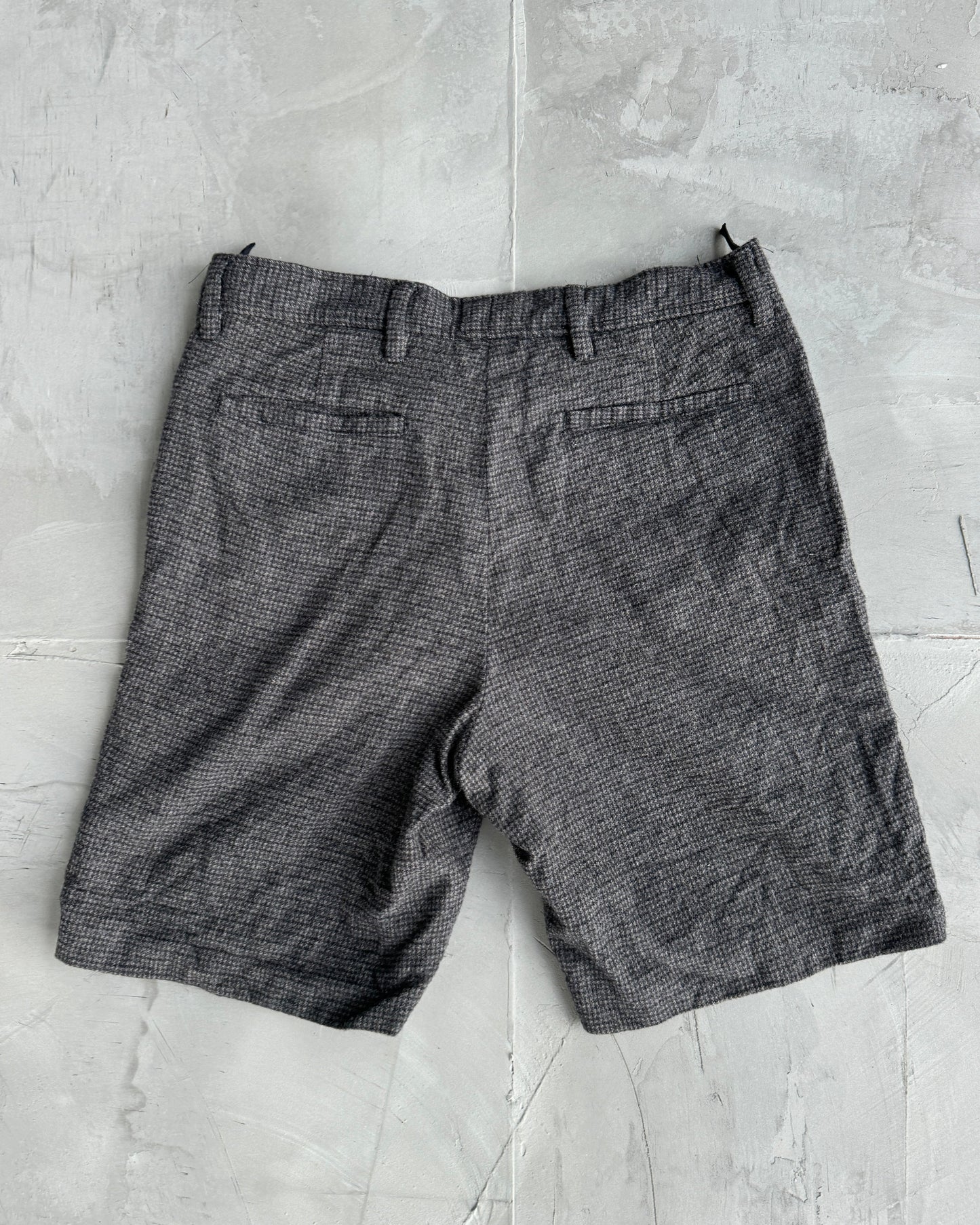 Miu Miu AW06 Plaid Check Wool Shorts - W29"