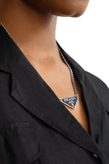 VT Rework : Prada Curb Chain Plaque Necklace x"