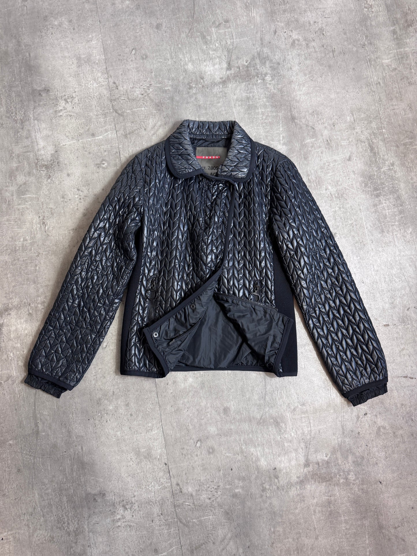 Prada Black Diamond Quilted Jacket