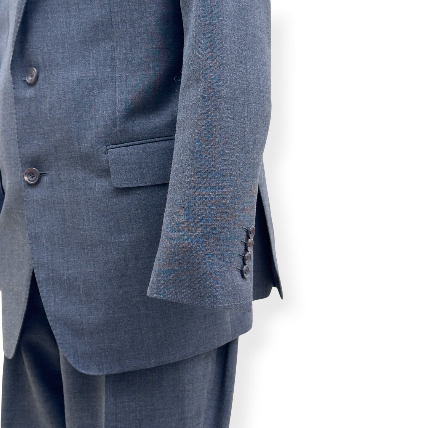 THOM SWEENEY BESPOKE LINEN SUIT GREY XL | XL, Grey
