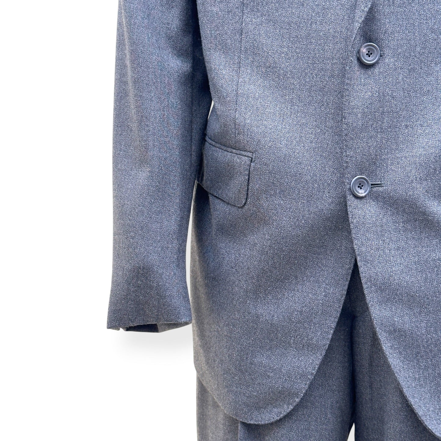 THOM SWEENEY BESPOKE WOOL SUIT GREY XL | XL, Grey