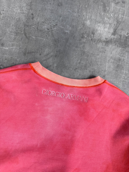 Giorgio Armani Bleach Fade Effect Washed Sweatshirt