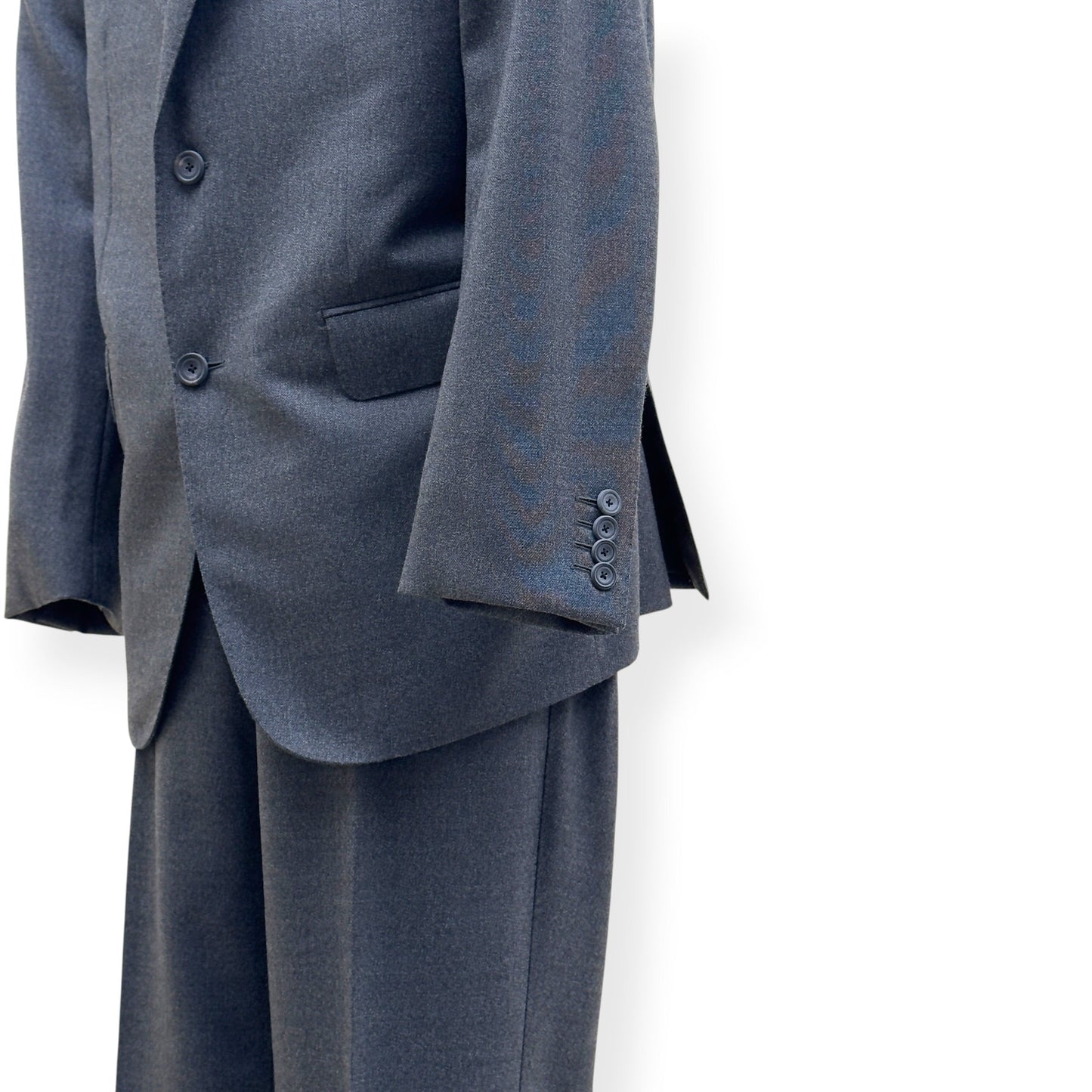 THOM SWEENEY BESPOKE WOOL SUIT GREY XL | XL, Grey