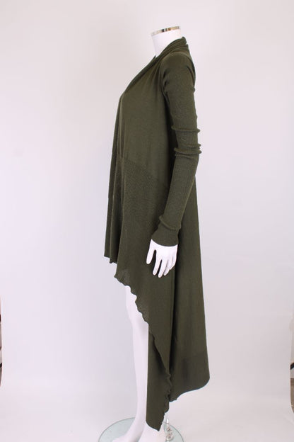 Rick Owens Long Waterfall Cardigan Khaki XS | XS, Khaki