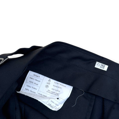 THOM SWEENEY BESPOKE WOOL / SATIN LAPEL DINNER SUIT BLACK XL | XL, Black