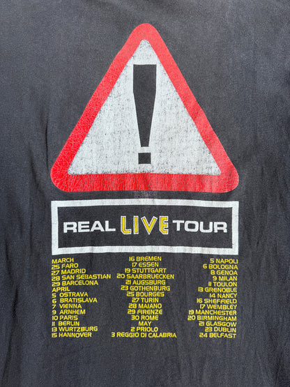 1993 Iron Maiden "A Real Live One" Washed Black Single Stitch Graphic Tee