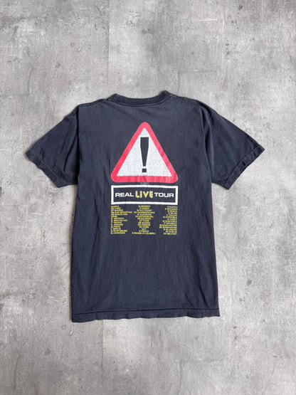 1993 Iron Maiden "A Real Live One" Washed Black Single Stitch Graphic Tee